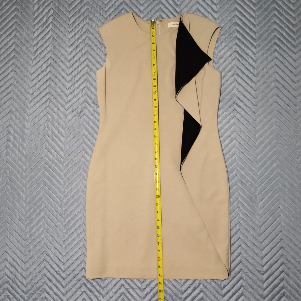 Calvin Klein Asymmetrical Ruffled Sheath Dress - Picture 3 of 10